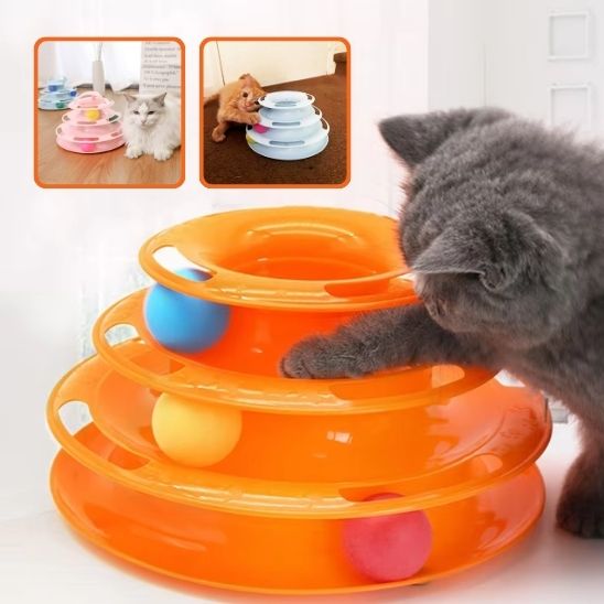 Jouet - interactif - pour - chat - orange - Chatsadore.com