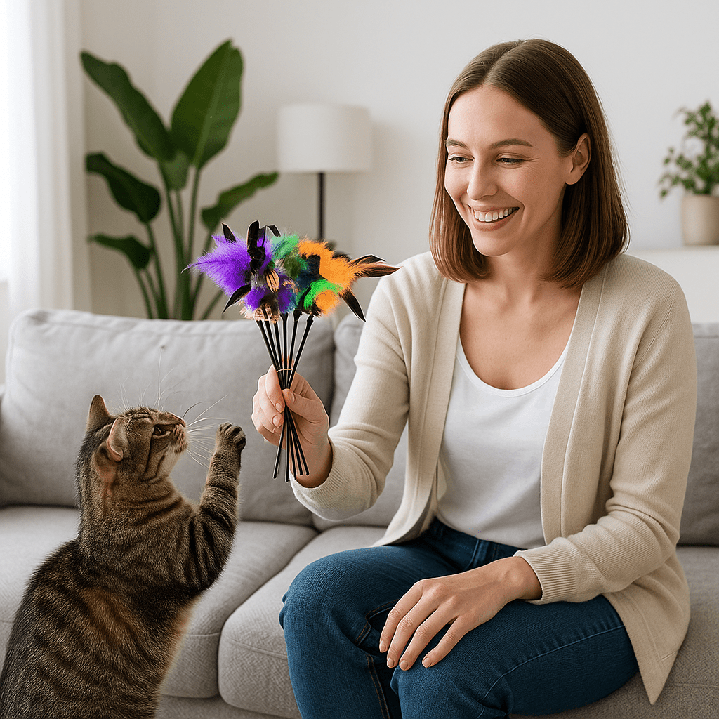 jouet - pour - chat - à - plumes - Chatsadore.com