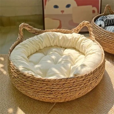 Panier osier Chat | Douceur Féline - Chatsadore.com