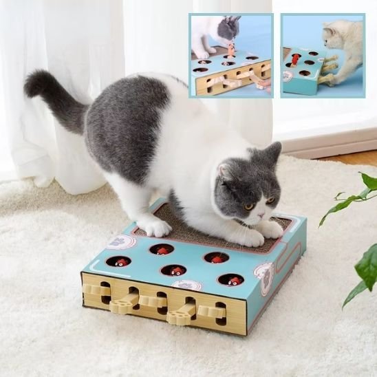 chat ce griffe Griffoir multifonction avec souris