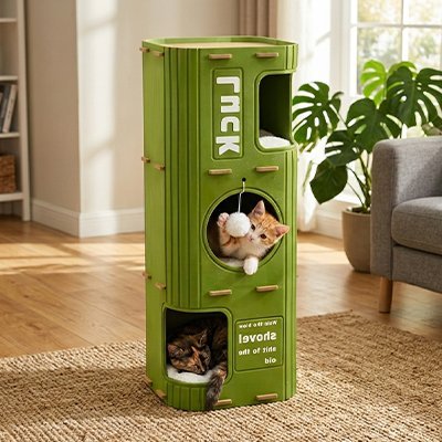 Niche pour chat cocon douillet Espace de jeu