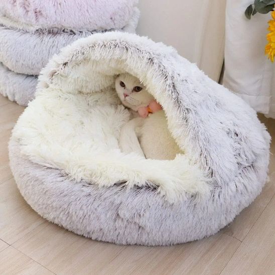Panier pour Chat Donut Douillet  chaud et rassurant
