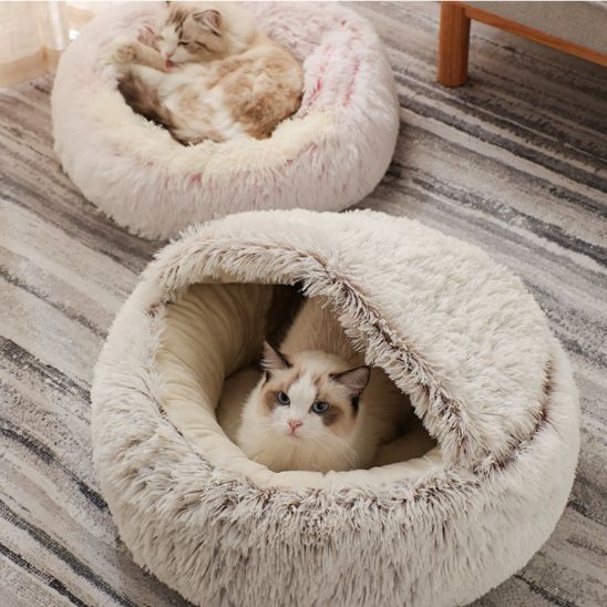 Panier pour Chat Donut Douillet | Premium - Chatsadore.com